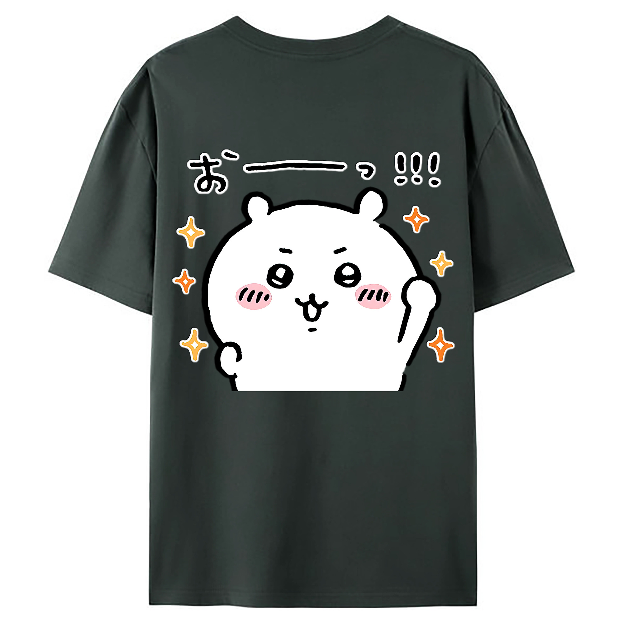 （画像用） ちいかわ ちいかわ Chii-kawa chiikawa 綿100％ メンズ半袖Tシャツ（バックプリント） 通気性
